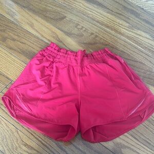 Women's Lululemon Red Athletic Shorts